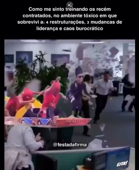 🌀 Sobrevivi a 4 reestruturações, 3 trocas de chefia e ao caos burocrático…